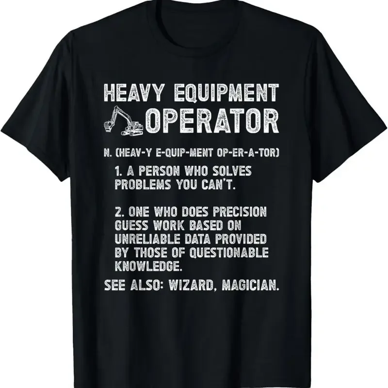 Heavy Equipment Definition - Camiseta com definição de operador de